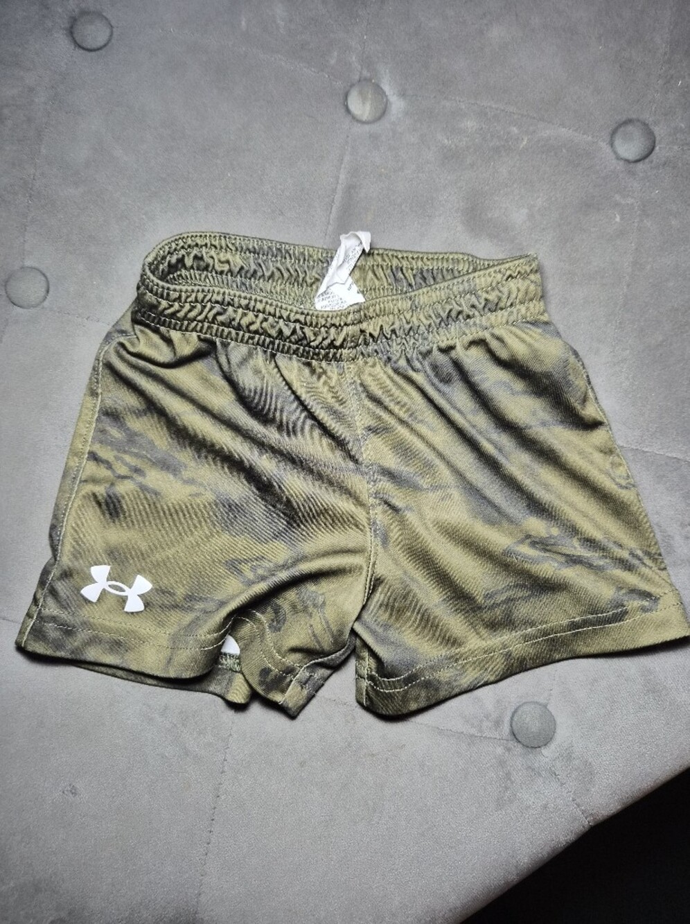 Under Armour Olive Camo Kids Athletic Shorts